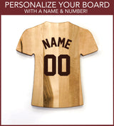 Vigilates de Texas Team Jersey Cutting Board | Choose Your Favorite MLB Player | Customize With Your Name & Number | Add a Personalized Note (en Español)