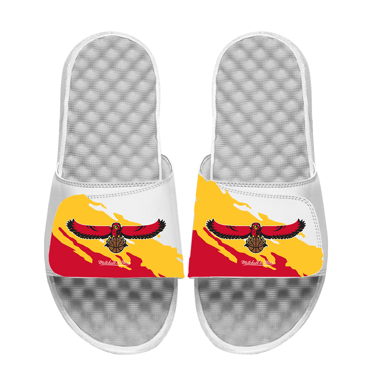 Hawks Mitchell & Ness Paint Stripe Slides
