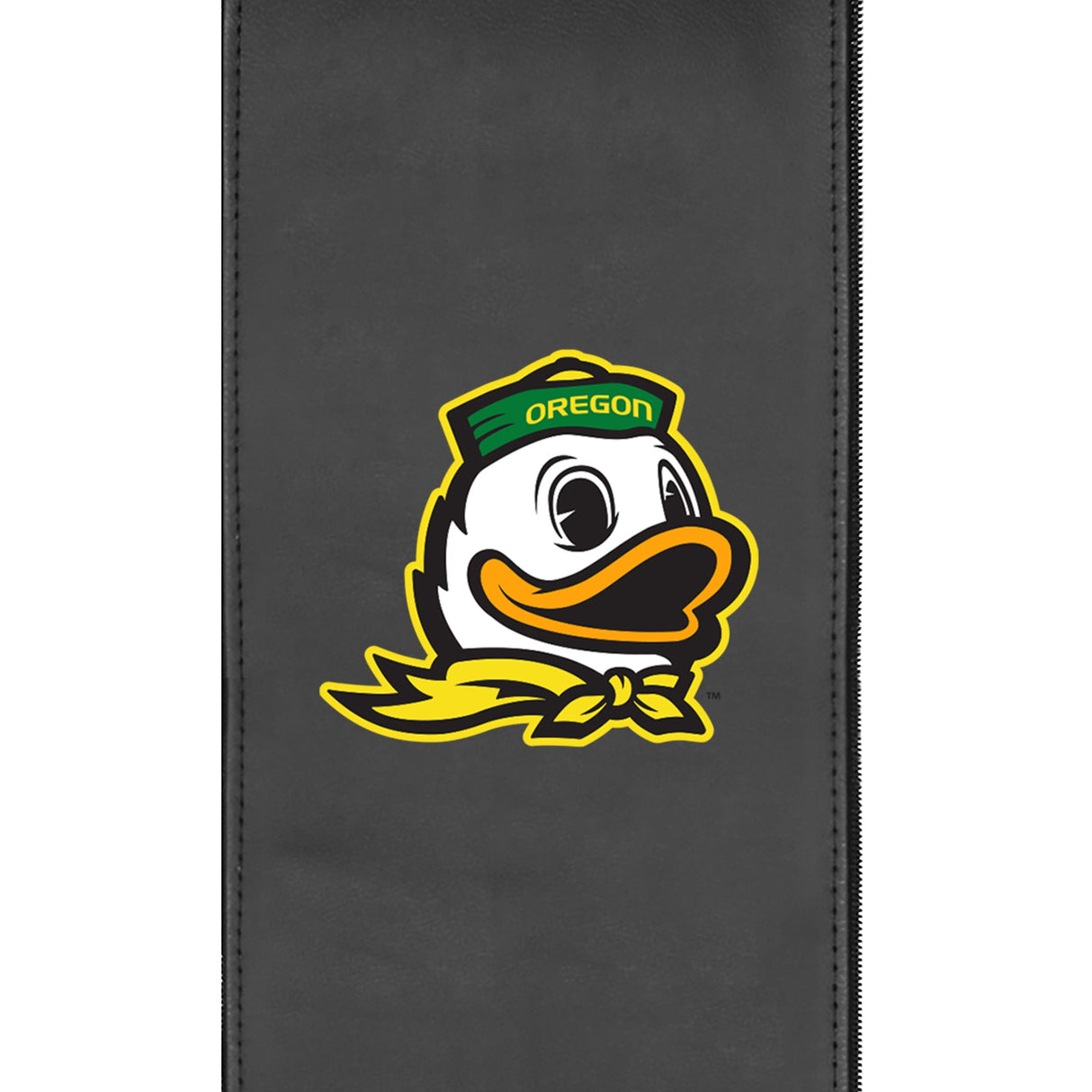 Silver Loveseat with Oregon Ducks Mascot Logo