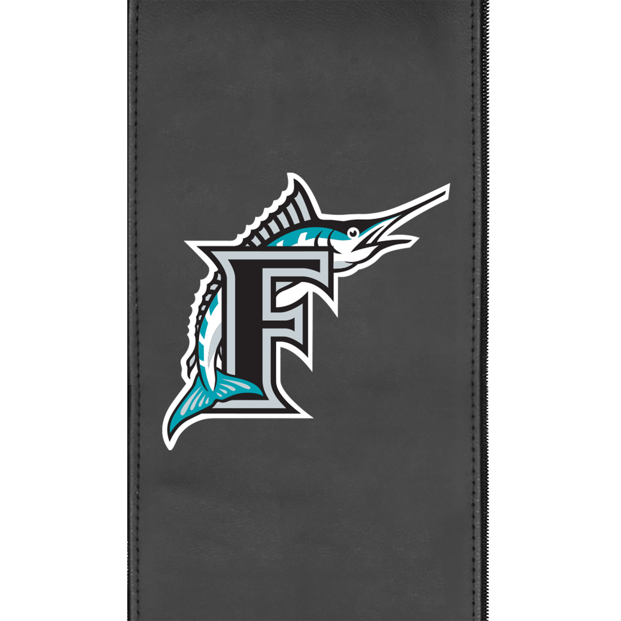 Silver Loveseat with Florida Marlins Cooperstown Secondary