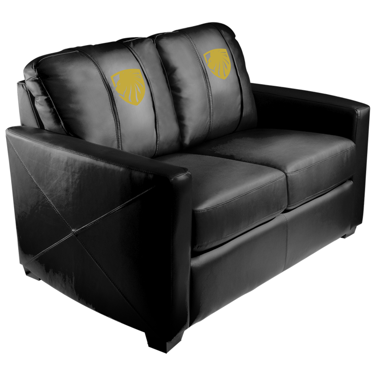 Stationary Loveseat with Las Vegas Inferno Gold  Logo