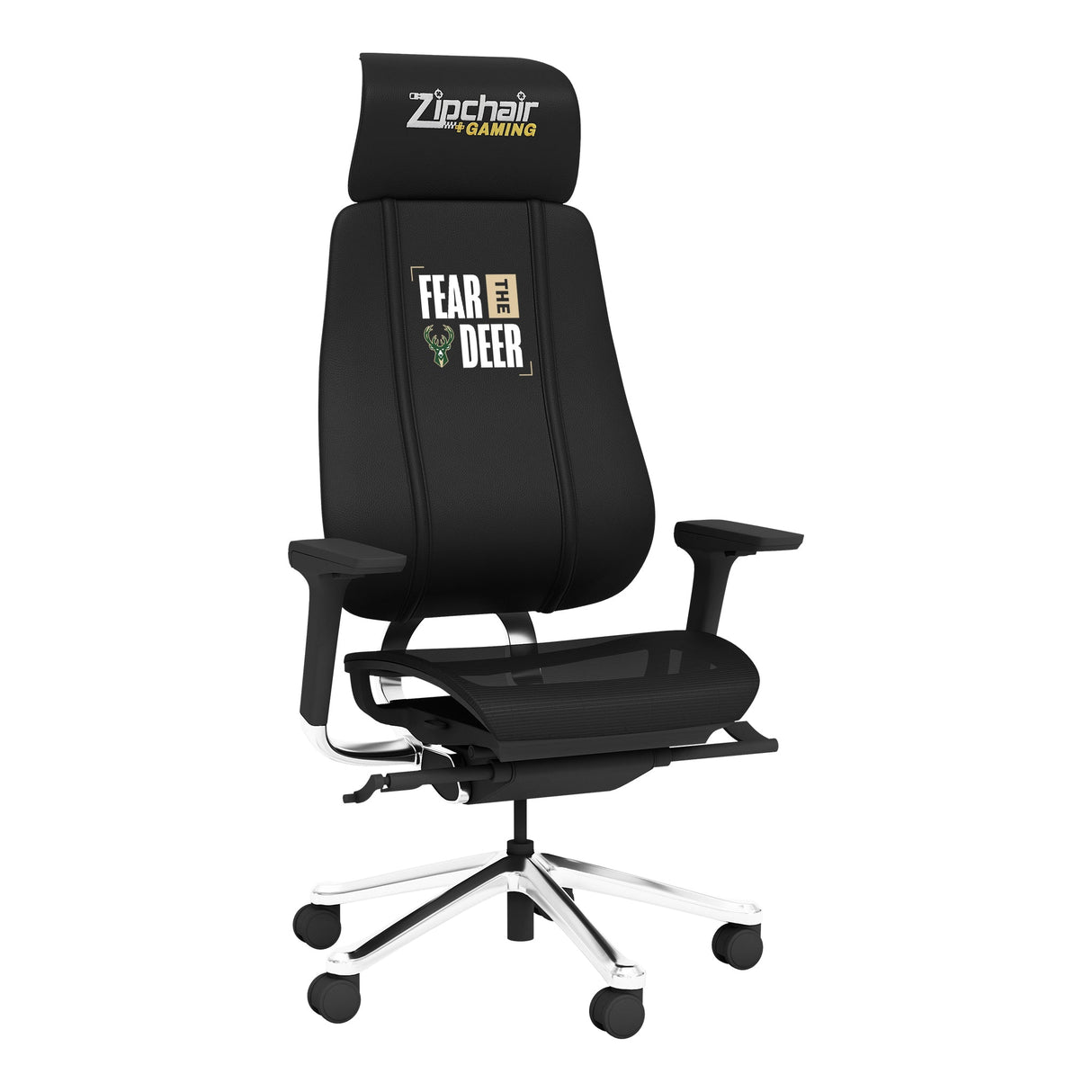 PhantomX Mesh Gaming Chair with Milwaukee Bucks 2024 Playoffs Logo