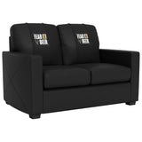 Silver Loveseat with Milwaukee Bucks 2024 Playoffs Logo