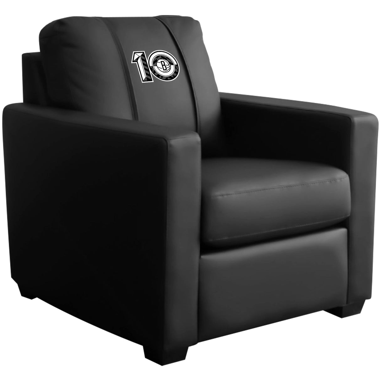 Silver Club Chair with Brooklyn Nets Team Commemorative Logo