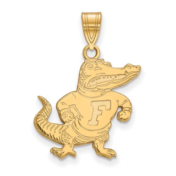 University of Florida Gator Large Sterling Silver Gold Pendant