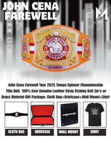 John Cena Farewell Tour 2025 Knoxville Spinner Championship Replica Title Belt