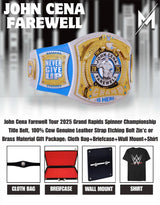 John Cena Farewell Tour 2025 Grand Rapids Spinner Championship Replica Title Belt