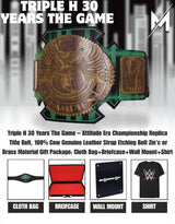 WWE Triple H 30 Years The Game Attitude Era Signature Series Title Replica Belt