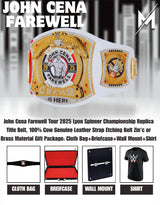 John Cena Farewell Tour 2025 Lyon Spinner Championship Replica Title Belt