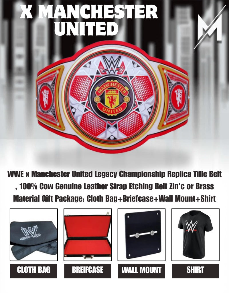 WWE x Manchester United Legacy Championship Replica Title Belt