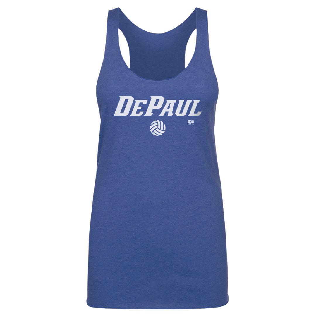 DePaul Blue Demons Volleyball Minimalist WHT
