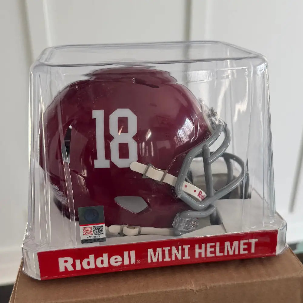 Alabama Crimson Tide NCAA Mini Speed Football Helmet #18 - NCAA