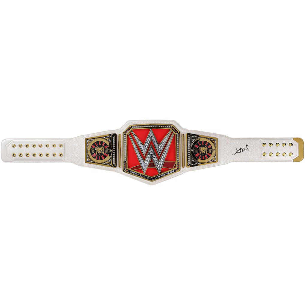 Alexa Bliss WWE Autographed Raw Women's Championship Replica Title Belt with Talent Side Plates
