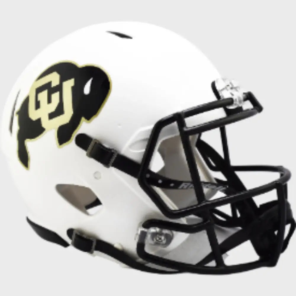 Colorado Buffaloes Full Size Speed Authentic Football Helmet Matte White NCAA