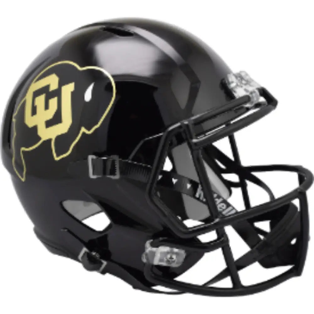 Colorado Buffaloes Full Size Speed Replica Football Helmet Matte Black NCAA