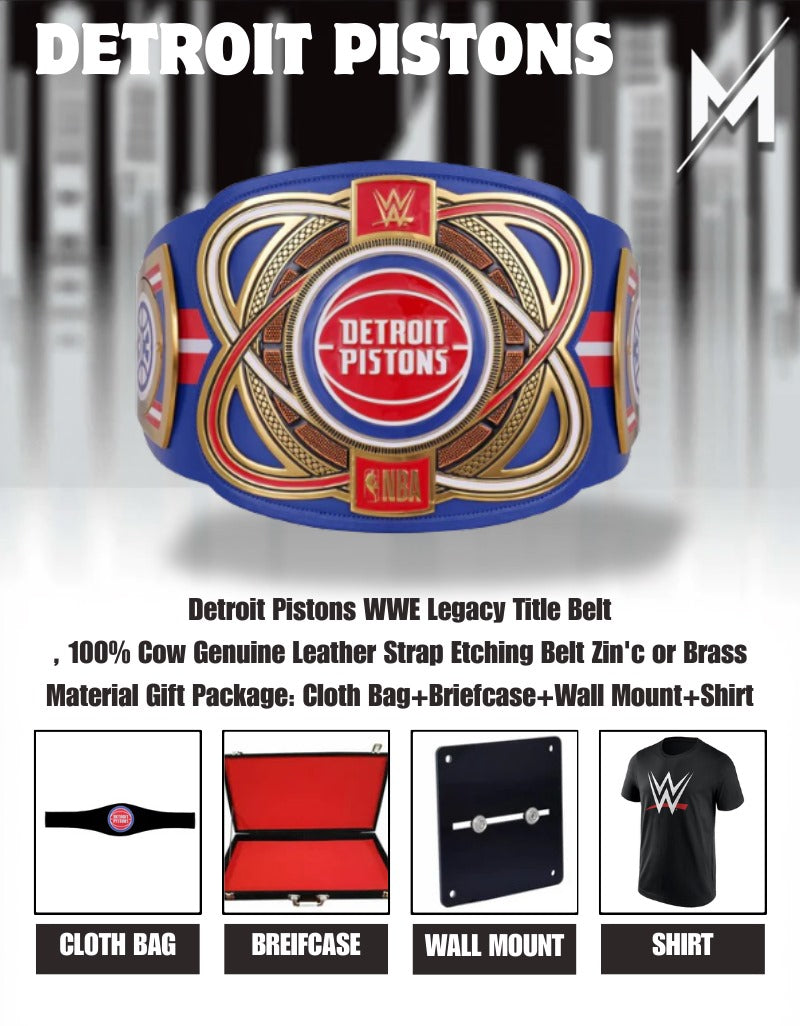 Detroit Pistons WWE Legacy Title Belt