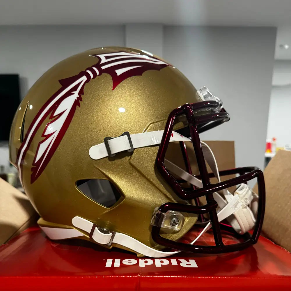 Florida State Seminoles Full Size Speed Replica Football Helmet Metallic Paint - NCAA