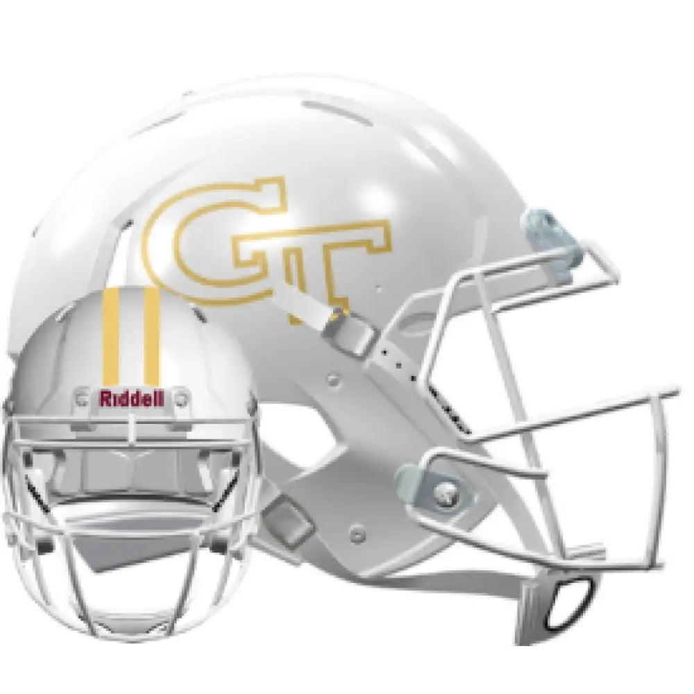 Georgia Tech Yellow Jackets Full Size Authentic College Football Helmet Flat White NCAA