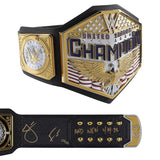 Jacob Fatu WWE Autographed United States Championship Replica Title Belt with And New 4-19-25 Inscription - Limited Edition of 25
