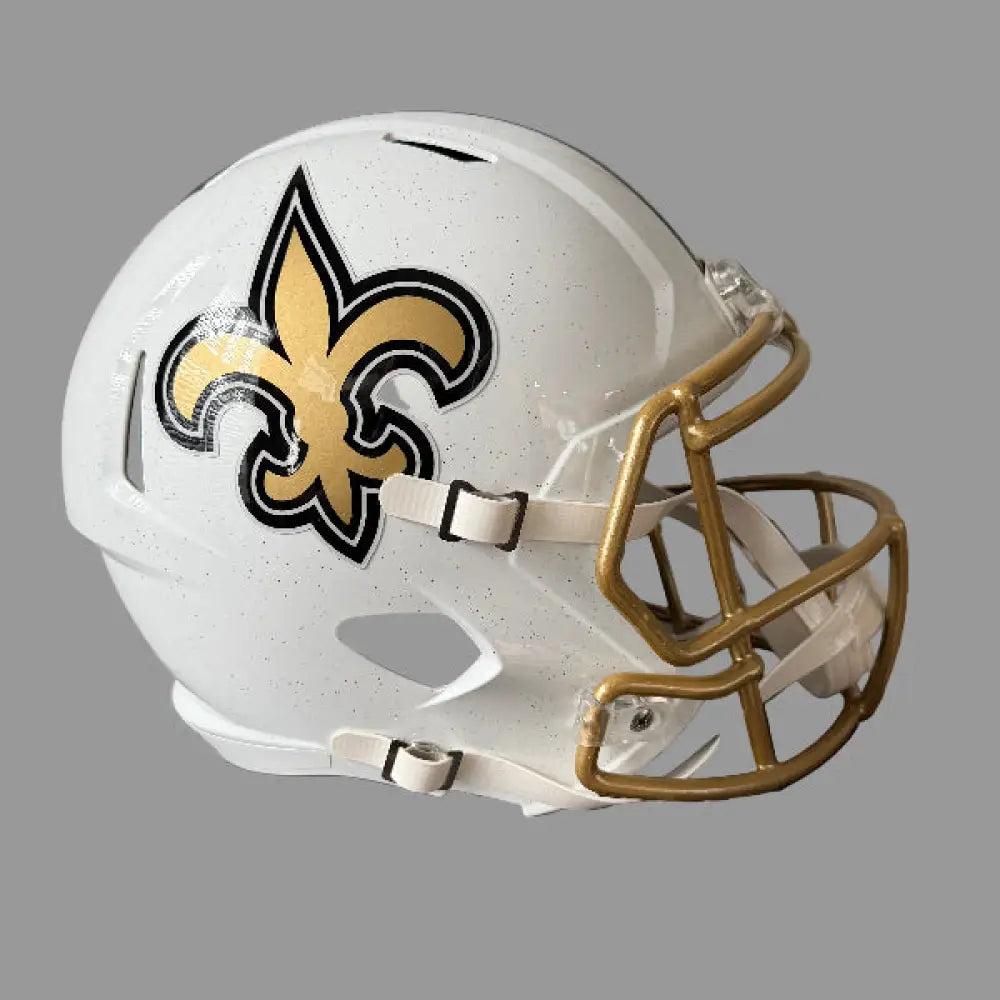 New Orleans Saints Full Size Speed Replica Football Helmet 2025 Alternate On-Field - NFL