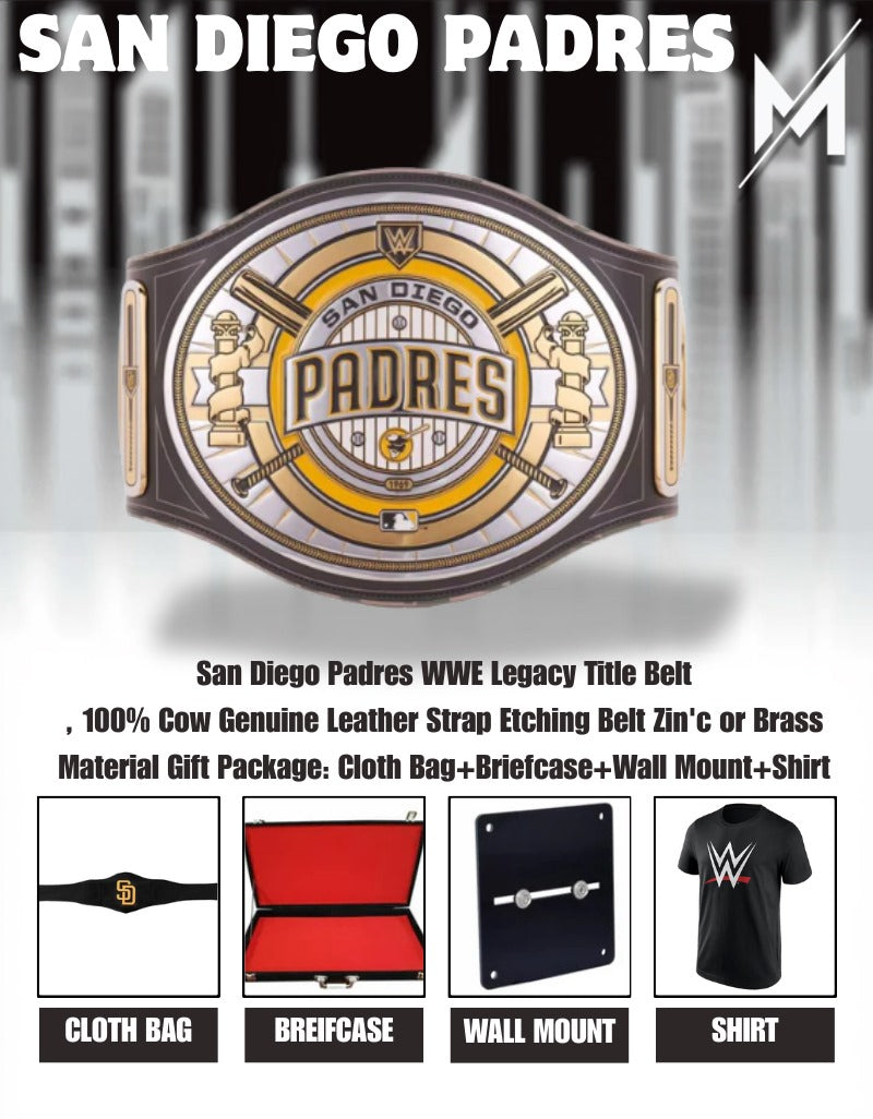 San Diego Padres WWE Legacy Title Belt